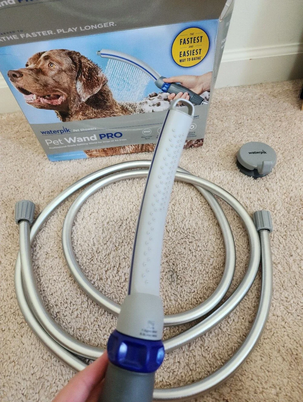Waterpik Pet Wand Pro Dog Shower Attachment for Fast and Easy Dog Bathing